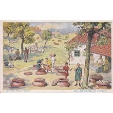 Roman Barbeque Italian Postcard Latin Old School Trading Card