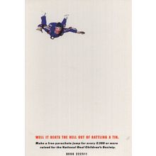 Daredevil Parachute Jump Invitation Advertising Postcard