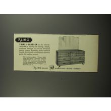 1953 Kling Cherry Modern Triple Dresser Advertisement