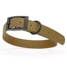 Dog Pet Waterproof Collar - W1" x L22"-25" - Coyote Brown