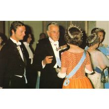 Queen Elizabeth II King Gustav Earl Mountbatten Royal Postcard