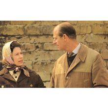 Queen Elizabeth II At Badminton Discussing The Horse Racing Form Royal Postcard