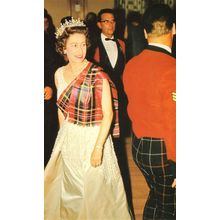 Queen Elizabeth II Royal Dinner & Dance at Ghillies Hall Balmoral Scottish Postc