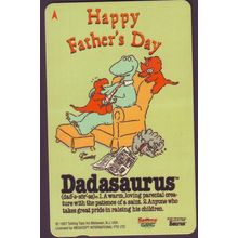 Happy Father's Day Dadasaurus S'pore $5 Telephone Card (Used)