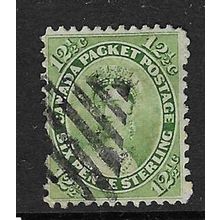 CANADA 1859 QV 12½c USED SG39 perf fault see scan