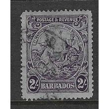 BARBADOS 1925-35 WATERMARK MULTI-SCRIPT CA 2/- USED SG238