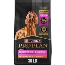 Purina Pro Plan Sensitive Skin and Stomach Dog Food Dry, Adult Salmon & Rice For