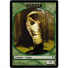 Magic the Gathering - Zendikar - #10/11 - Snake Token