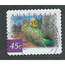 AUS 2001 45c (S/A) 'FLORA AND FAUNA-BIRDS- BUDG (P11.5X11)FINE USED (EBID41-357)