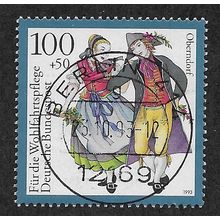 GER 1993 100pf+ 50 'NATIONAL COSTUMES- OBERNDORF' FINE USED (EBID60-445)