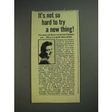 1944 Tampax Tampon Ad - Not Hard To Try a New Thing