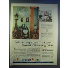 1950 Pittsburgh Paints Ad, Colonial Williamsburg Colors