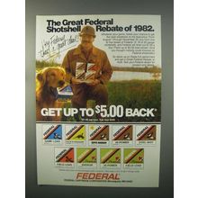 1982 Federal Shotshells Ad - The Great Rebate of 1982