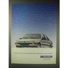 1989 peugeot 405 Car Ad - Tis the season when a front-wheel drive