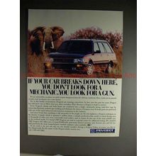 1989 Peugeot 505 Car Ad - Don't Look for a Mechanic!!
