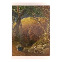 MAGIC APPLE TREE by Samuel Palmer unused vintage postcard Fitzwillaim museum =