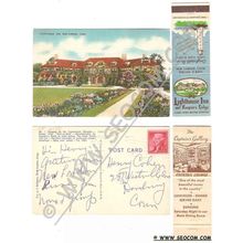 CT New London Postcard Matchcover Combo Pack Matchcover Lighthouse Inn & K~2138