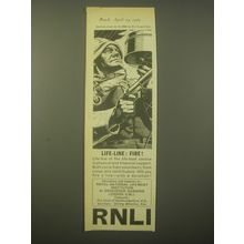1965 RNLI Royal National Life-Boat Institution Ad - Life-Line: Fire!