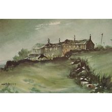 Cop Hill Colne Valley Yorkshire Painting Postcard