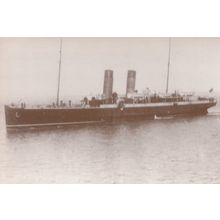 TS Tynwald III New York Liner Torpedo Isle Of Man Ship Postcard