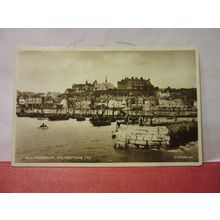 THE OLD HARBOUR, FOLKESTONE, KENT.. unused vintage postcard RP . 1938 =