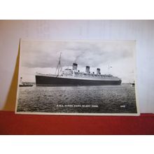 R.M.S. QUEEN MARY ship liner used vintage postcard RP by Dearden Wade 1960 pm #