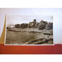 DUNOLLIE CASTLE, OBAN used vintage postcard RP by Valentine 1955 pm =