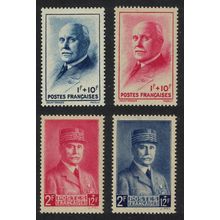France Marshal Petain National Relief Fund 4v 1943 MNH SG#772-775