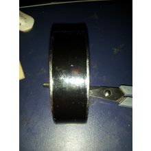 1 x bracelet, silver tone metal and black enamel