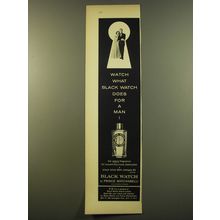 1961 Prince Matchabelli Black Watch Cologne Ad - Watch what Black Watch does