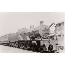 LMS 1017 Train at Luton Railway Station 1920s Real Photo Postcard