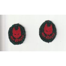 Scout Badge UK Pre 1967 - 2 x Wolf Cub Tenderpad - Black Back - Used (BY54)