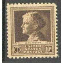 878 10c Jane Addams Fine MNH GA0297