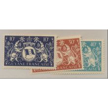 French Guiana Stamps Scott #173 To 175, Mint Hinged