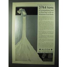 1931 Alcoa Aluminum Ad - 3744 Tons Increased Pay-Load