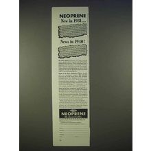 1940 DuPont Neoprene Ad - New in 1931, News in 1940