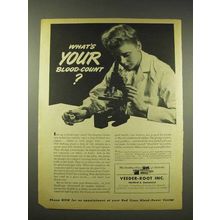 1944 Veeder-Rood Hand Tally Ad - Your Blood Count