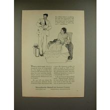 1956 Massachusetts Mutual Ad - Norman Rockwell - New Baby