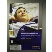 2006 Lufthansa Airline Ad - Bed That Feels Like Home