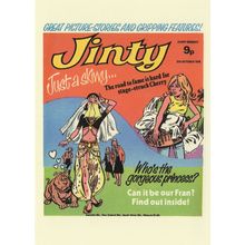 Mystic Turkish Belly Dancer Bulldog Jinty 1970s Girls Comic Book Postcard