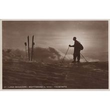 Lago Maggiore Mottarone Tramonto Real Photo Italy Postcard