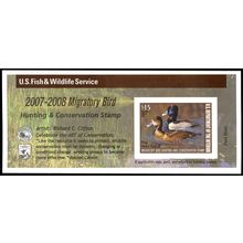 Scott RW74A Ring-Necked Duck Federal Duck Stamp Self Adhesive Pane - Stuart Katz