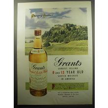 1954 Grant's Scotch Ad - Grant's largest selling 8 and 12 year old Scotch