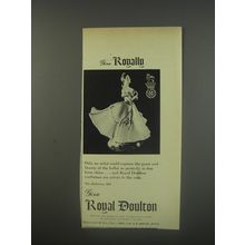 1956 Royal Doulton The Ballerina Porcelain Ad - Give Royally