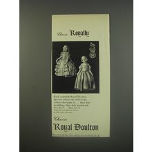 1956 Royal Doulton Rose and Marie Porcelain Ad - Choose Royally