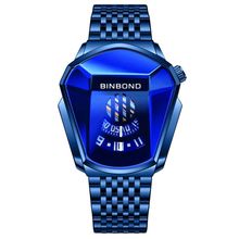 BINBOND Locomotive Concept Steel Belt Watch Men Live Black Technology Watch, Ste