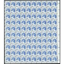 Statue of Liberty Sheet of One Hundred 16 Cent Postage Stamps Scott 1599