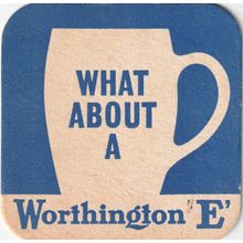 BEER MAT - WORTHINGTON BREWERY - WORTHINGTON E - (Cat 044) - (1965)