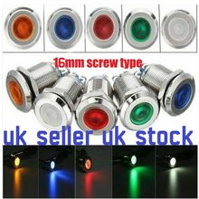 16mm Metal Indicator Dash Light Lamp Terminal Screw Panel Car Boat 12V-24V LED