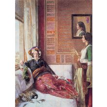 Lewis_JF_Harem_Life_in_Constantinople Art Gallery Poster Canvas Print Wall Decor